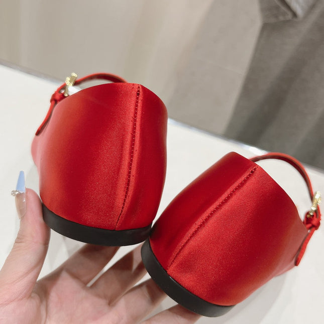 PRA SATIN BALLERINAS CRIMSON