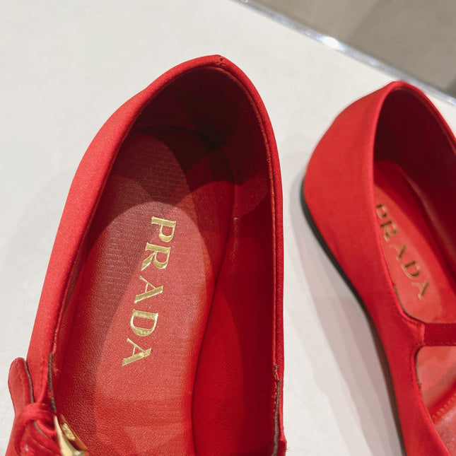 PRA SATIN BALLERINAS CRIMSON