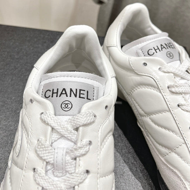 Double C  New Quilted Panda Shoes White Sheepskin