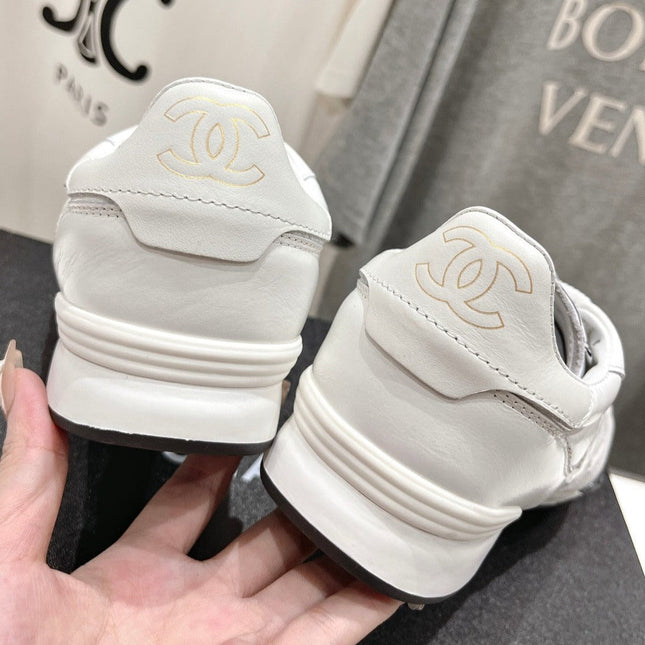 Double C  New Quilted Panda Shoes White Sheepskin