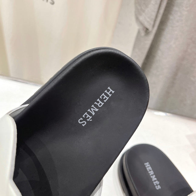 EXTRA SANDAL BLACK MIX WHITE CALFSKIN