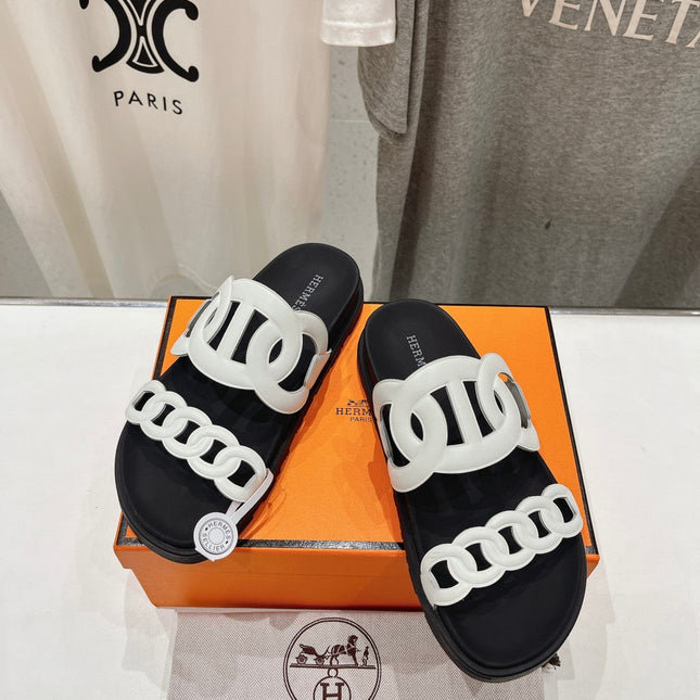 EXTRA SANDAL BLACK MIX WHITE CALFSKIN