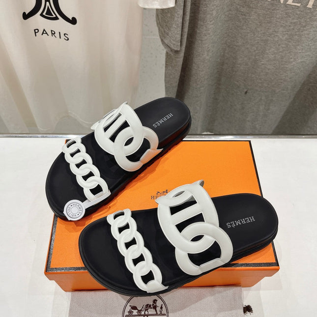 EXTRA SANDAL BLACK MIX WHITE CALFSKIN