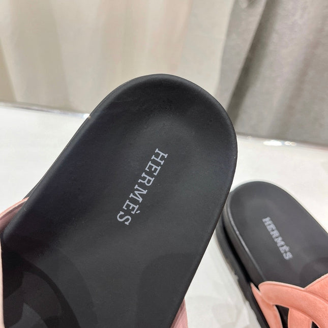 EXTRA SANDAL BLACK MIX PEACH MIX MOSS CALFSKIN
