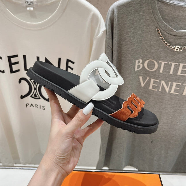 EXTRA SANDAL BLACK MIX WHITE MIX SYRUP CALFSKIN