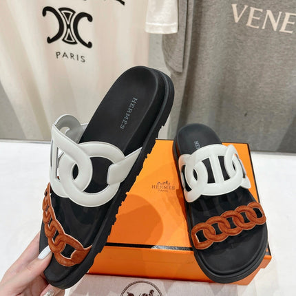 EXTRA SANDAL BLACK MIX WHITE MIX SYRUP CALFSKIN