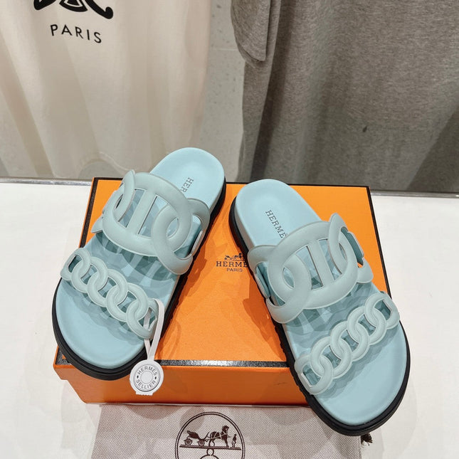 EXTRA SANDAL PASTEL PASTEL BLUE CALFSKIN