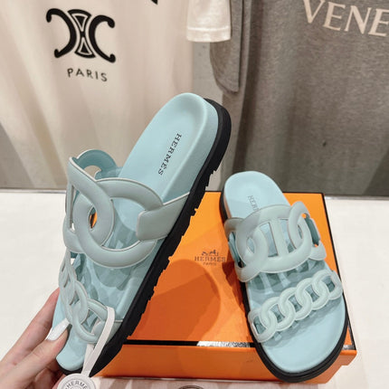 EXTRA SANDAL PASTEL PASTEL BLUE CALFSKIN