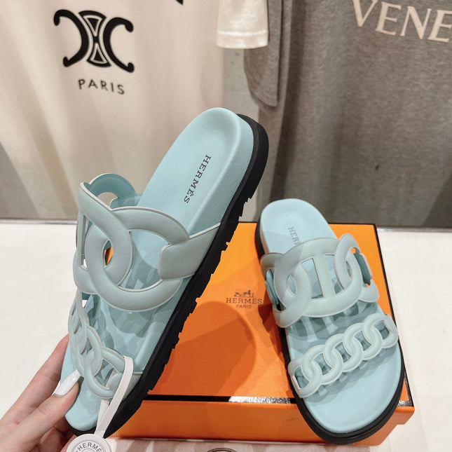 EXTRA SANDAL PASTEL PASTEL BLUE CALFSKIN