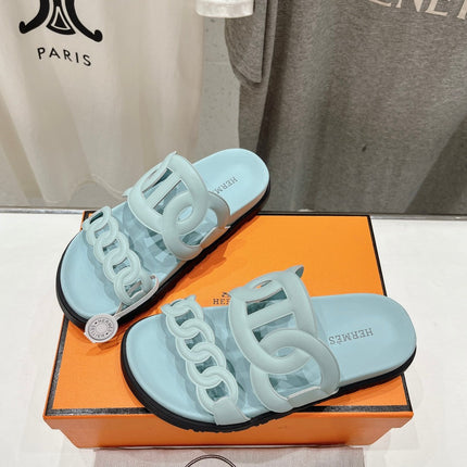 EXTRA SANDAL PASTEL PASTEL BLUE CALFSKIN