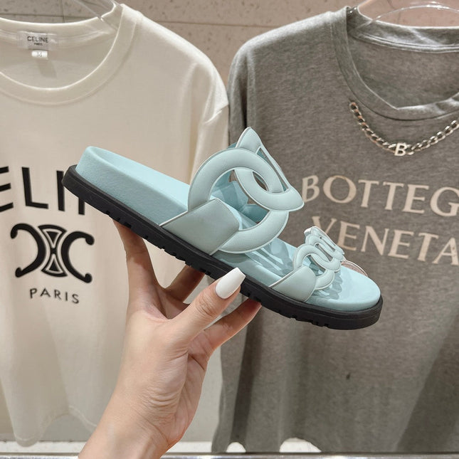 EXTRA SANDAL PASTEL PASTEL BLUE CALFSKIN