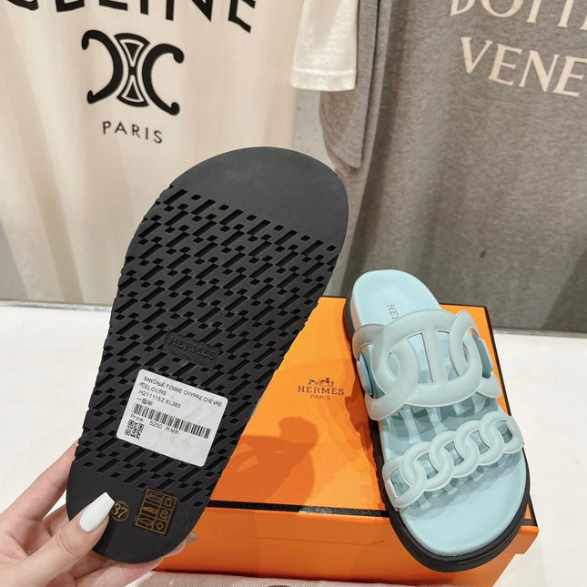 EXTRA SANDAL PASTEL PASTEL BLUE CALFSKIN