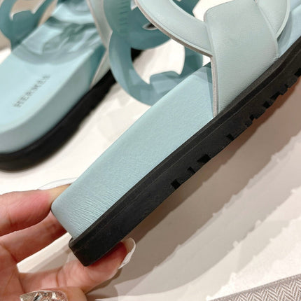 EXTRA SANDAL PASTEL PASTEL BLUE CALFSKIN
