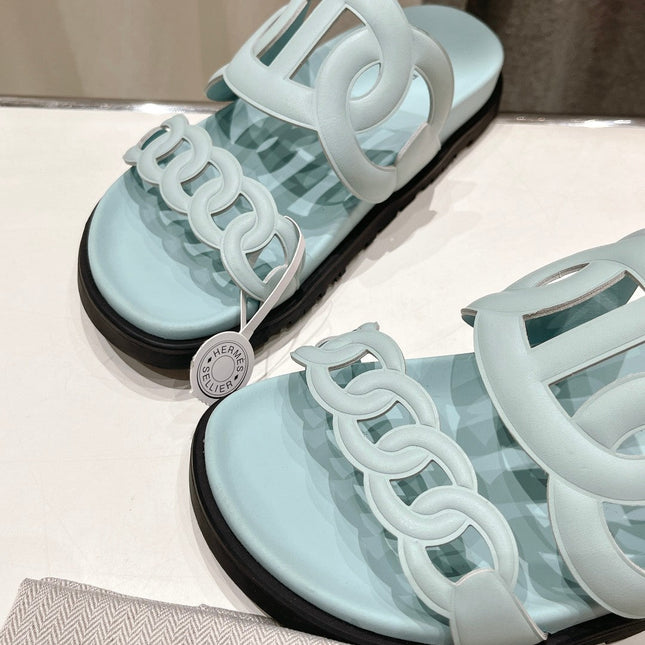 EXTRA SANDAL PASTEL PASTEL BLUE CALFSKIN