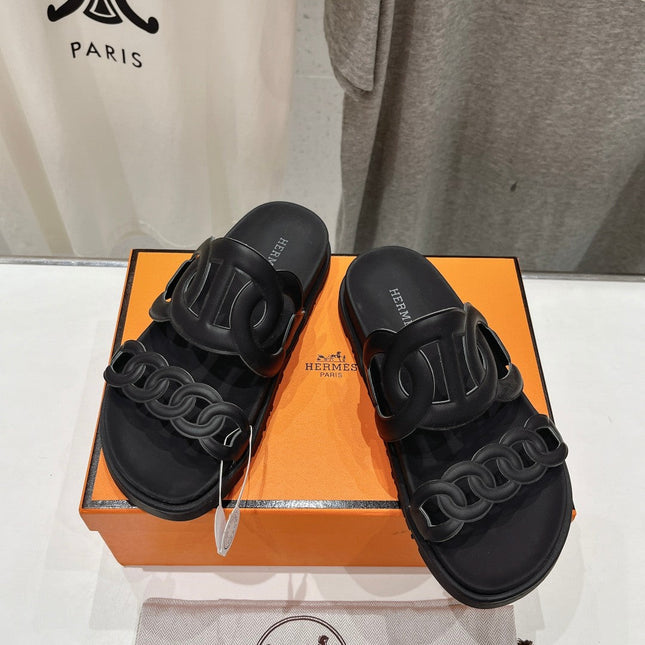 EXTRA SANDAL BLACK CALFSKIN