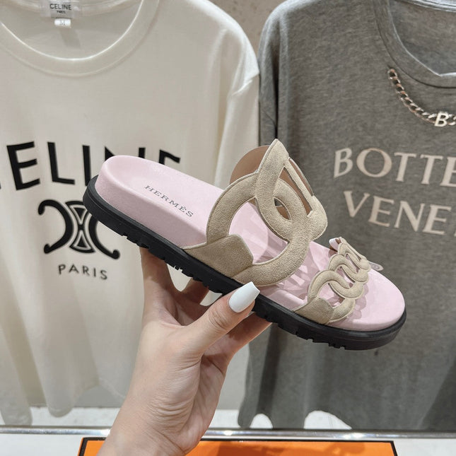 EXTRA SANDAL PASTEL PINK CALFSKIN