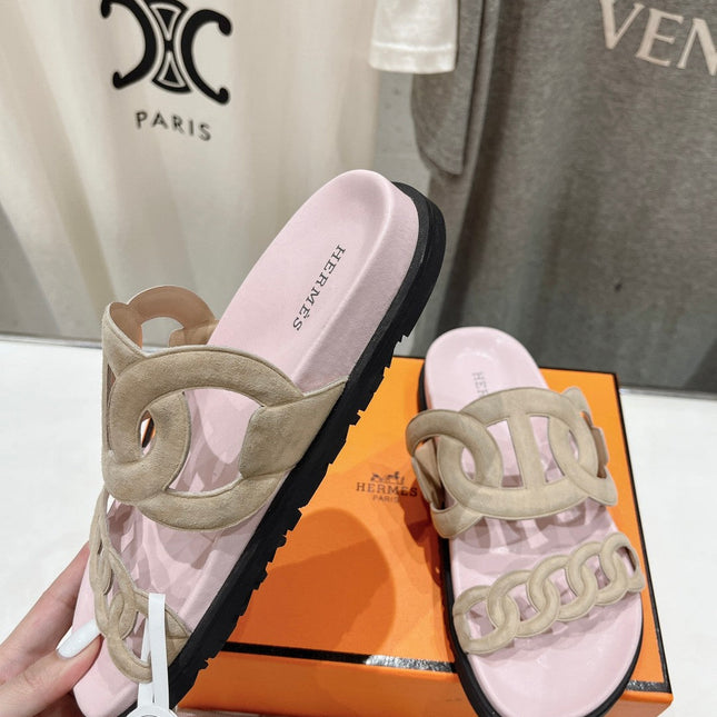 EXTRA SANDAL PASTEL PINK CALFSKIN