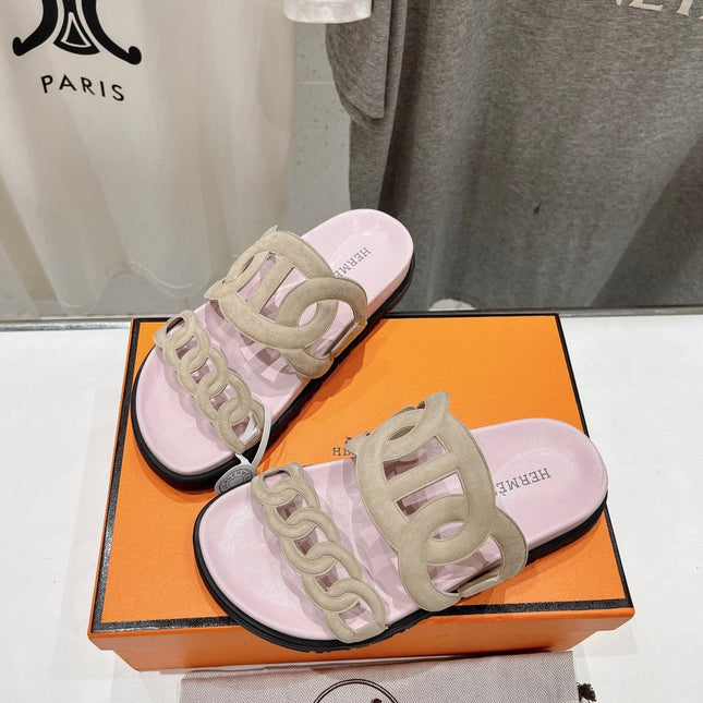 EXTRA SANDAL PASTEL PINK CALFSKIN