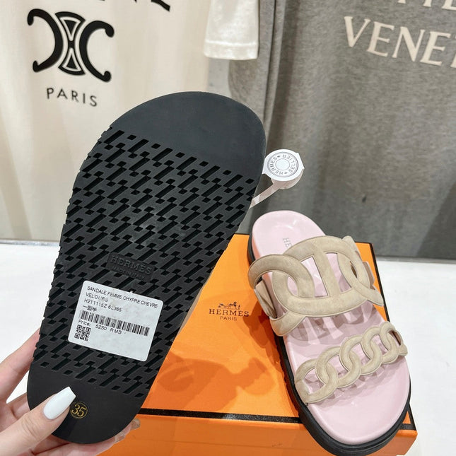 EXTRA SANDAL PASTEL PINK CALFSKIN