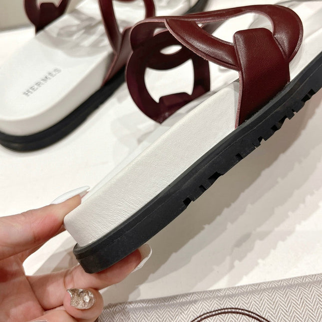 EXTRA SANDAL WHITE MIX BROWN CALFSKIN