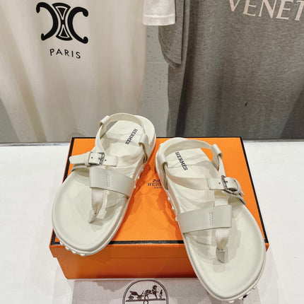 SANDAL BRAIDED 30 WHITE CALFSKIN