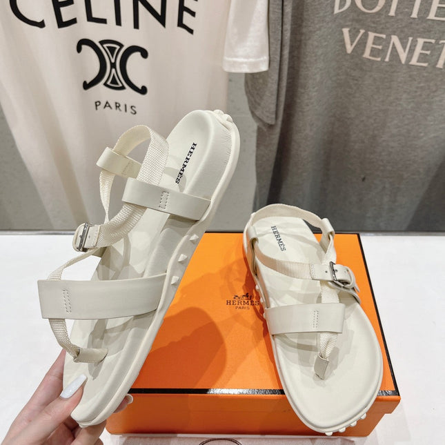 SANDAL BRAIDED 30 WHITE CALFSKIN