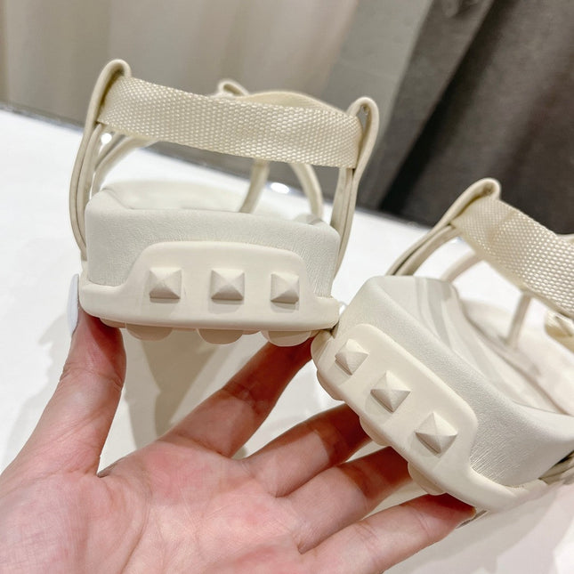 SANDAL BRAIDED 30 WHITE CALFSKIN