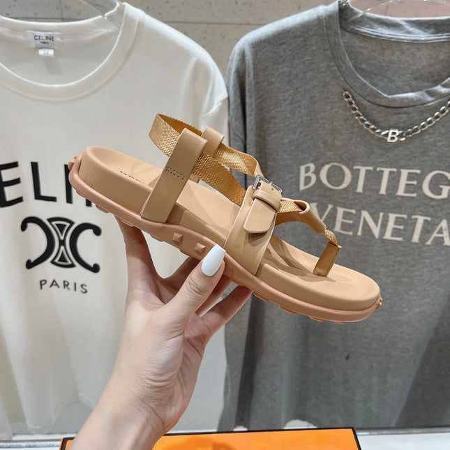 SANDAL BRAIDED 30 CHAMPAGNE CALFSKIN