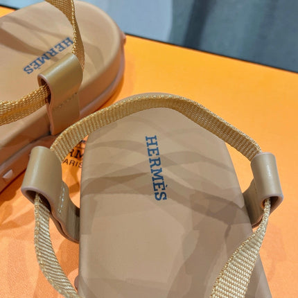 SANDAL BRAIDED 30 CHAMPAGNE CALFSKIN