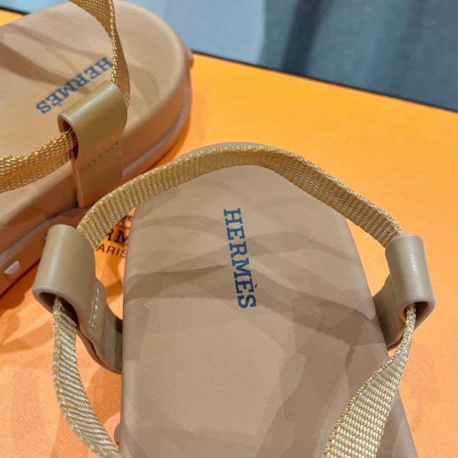 SANDAL BRAIDED 30 CHAMPAGNE CALFSKIN