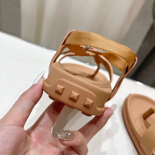 SANDAL BRAIDED 30 CHAMPAGNE CALFSKIN
