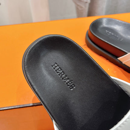 EMPIRE SANDAL BLACK MIX WHITE CALFSKIN