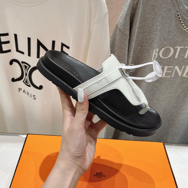 EMPIRE SANDAL BLACK MIX WHITE CALFSKIN