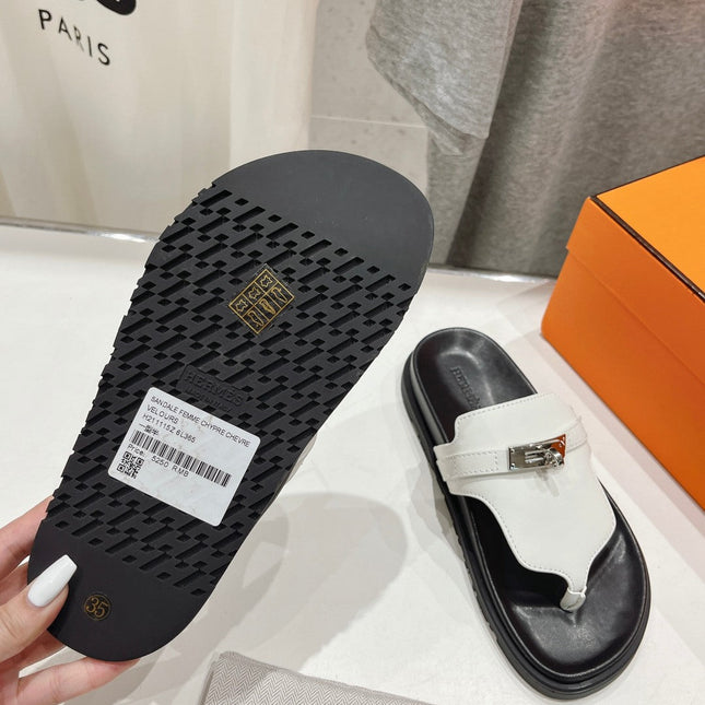 EMPIRE SANDAL BLACK MIX WHITE CALFSKIN