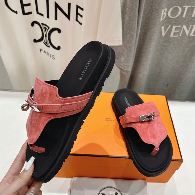 EMPIRE SANDAL BLACK MIX PINK SUEDE
