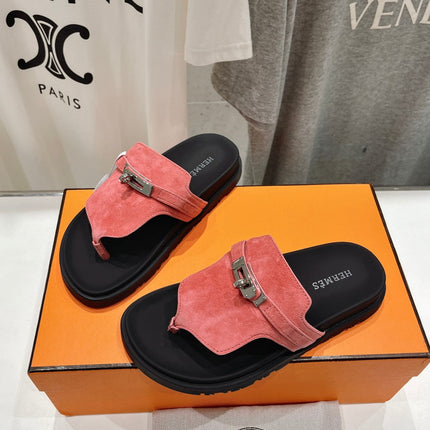 EMPIRE SANDAL BLACK MIX PINK SUEDE