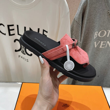EMPIRE SANDAL BLACK MIX PINK SUEDE