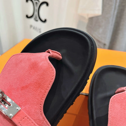 EMPIRE SANDAL BLACK MIX PINK SUEDE