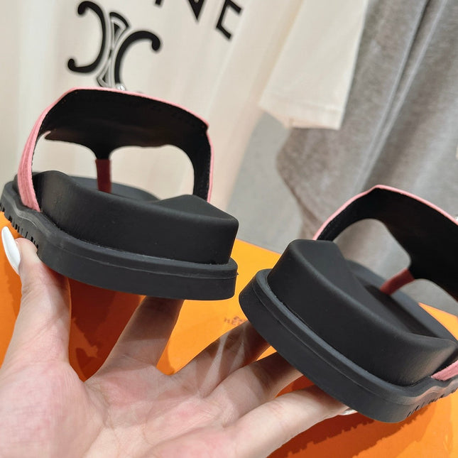 EMPIRE SANDAL BLACK MIX PINK SUEDE