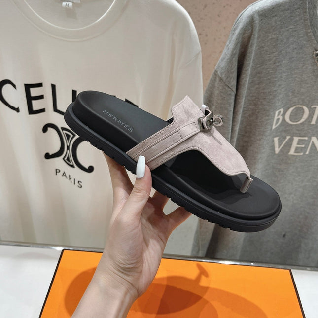 EMPIRE SANDAL BLACK MIX LIGHT GRAY SUEDE