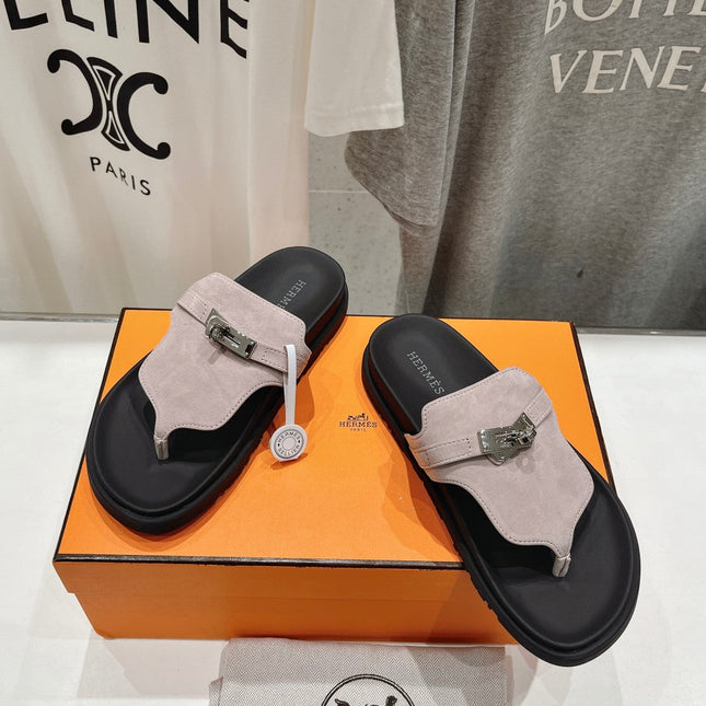 EMPIRE SANDAL BLACK MIX LIGHT GRAY SUEDE