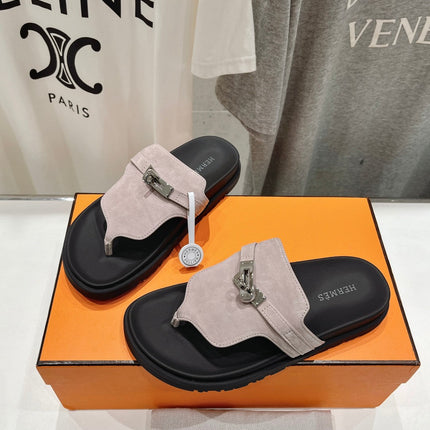 EMPIRE SANDAL BLACK MIX LIGHT GRAY SUEDE