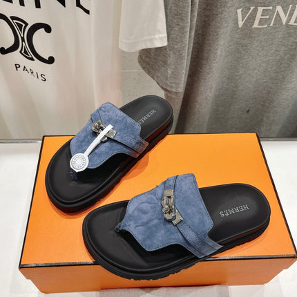 EMPIRE SANDAL BLACK MIX STONE SUEDE