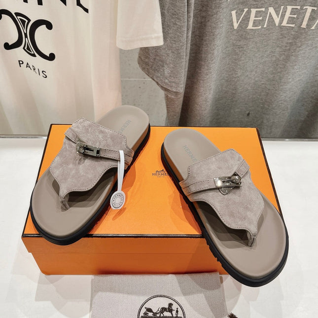 EMPIRE SANDAL LIGHT GRAY SUEDE