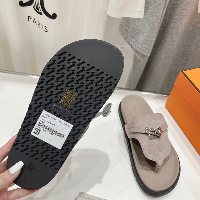 EMPIRE SANDAL LIGHT GRAY SUEDE
