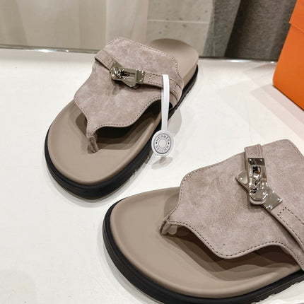 EMPIRE SANDAL LIGHT GRAY SUEDE