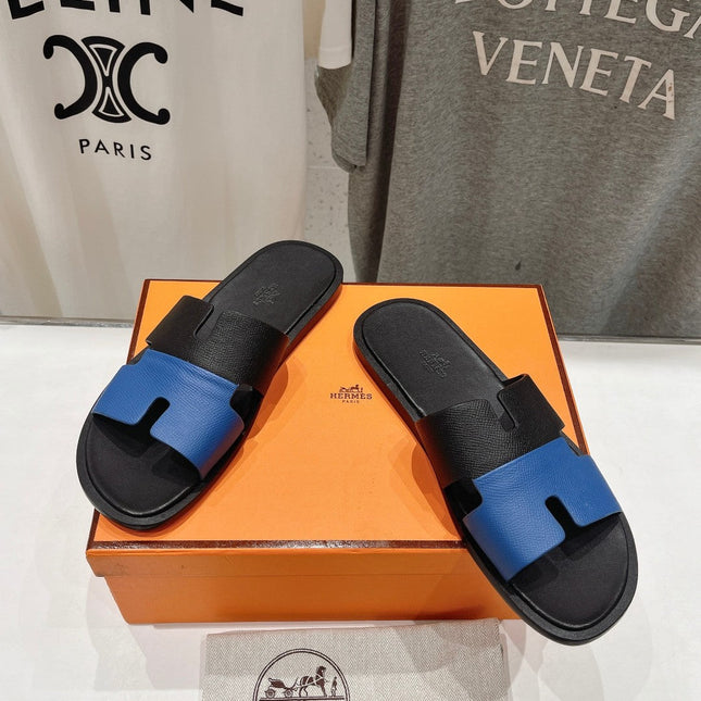IZMIR SANDAL BLACK MIX COBALT LAMBSKIN
