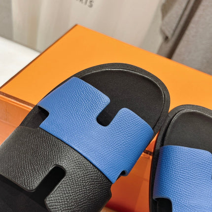 IZMIR SANDAL BLACK MIX COBALT LAMBSKIN