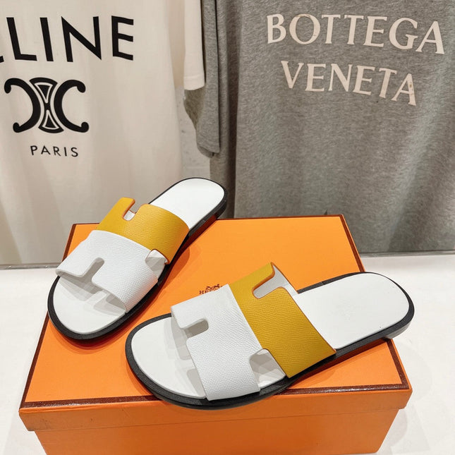 IZMIR SANDAL WHITE MIX YELLOW LAMBSKIN