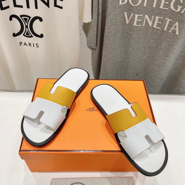 IZMIR SANDAL WHITE MIX YELLOW LAMBSKIN